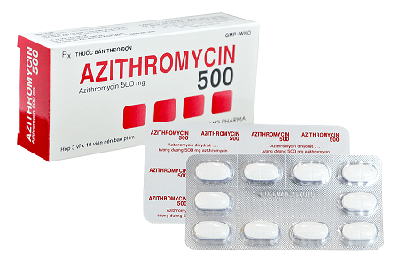 háng sinh Azithromycin 500mg điều trị bệnh lậu