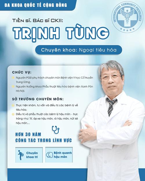 Địa chỉ nào thực hiện mổ rò hậu môn tốt nhất? Phòng khám Tiến sĩ Trịnh Tùng