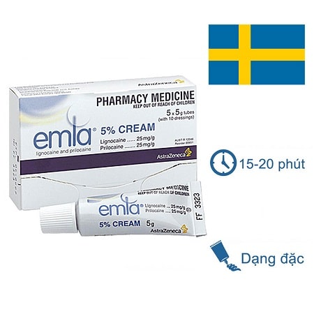Kem bôi chống xuất tinh sớm Emla 5% của Thụy Điển